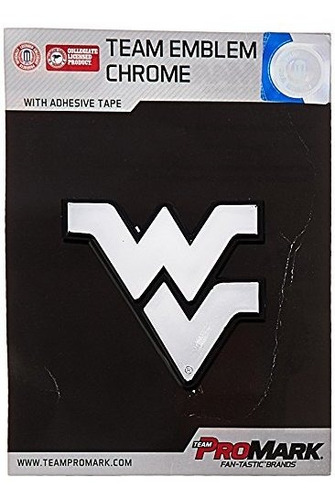 Ncaa West Virginia Mountaineers Chrome Emblema Del Automóvil