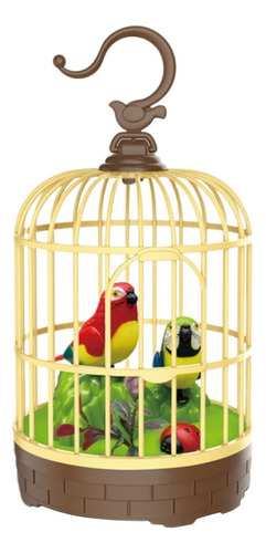 . Singing Chirping Bird En Jaula Realista Sonido Activado
