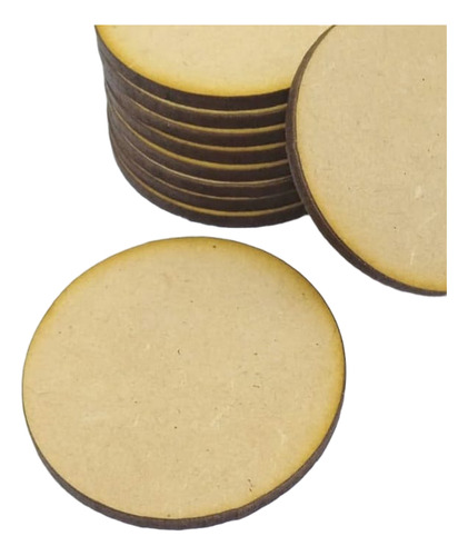 100 Círculos 10 Cm Mdf Trupan Madera Artesanías Posa Vasos