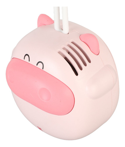 Miniventilador De Mano Rosa Con Cuello Colgante, Recargable
