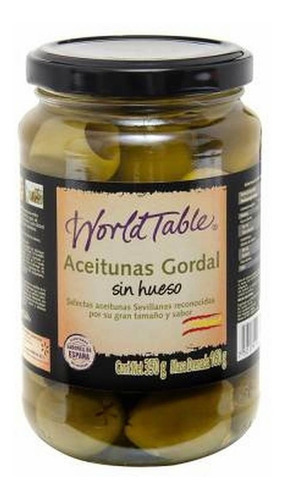 World Table · Aceitunas Gordal Sin Hueso 350g