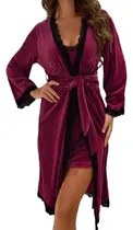 Comprar Pijamas Dama Ropa Para Dormir Batas Terciopelo Bata Satin