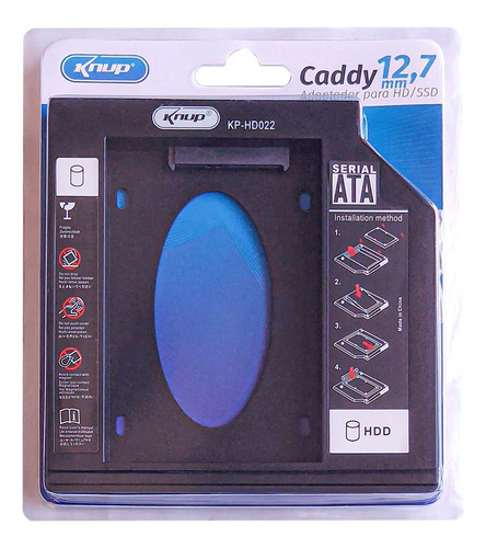 Adaptador Caddy Hd Ssd Sata Case Gaveta Dvd Notebook 12,7mm