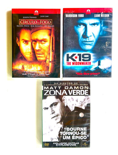 K19 The Widowmaker + Círculo De Fogo + Zona Verde - 3 Dvd