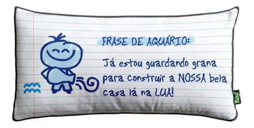 Almofada A Frase Do Signo É Cor ESTAMPADA Desenho do tecido Aquário