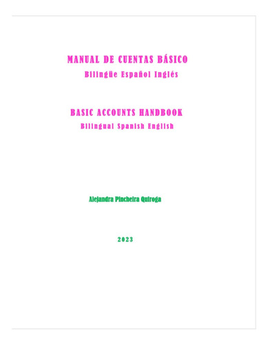 Libro: Manual Básico De Contabilidad: Bilingüe Español E Ing