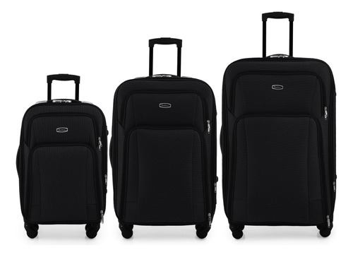 Set De 3 Valijas Berlina Carry On, Ruedas 360° En 3 Colores 