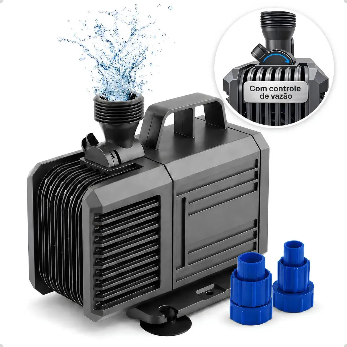 Bomba Submersa 3500/h 3m Lagos Recalque Fontes Aquários Cascata Chafariz Motor Água Doce Salgada Marinho Fonte Hidroponia Aquaponia