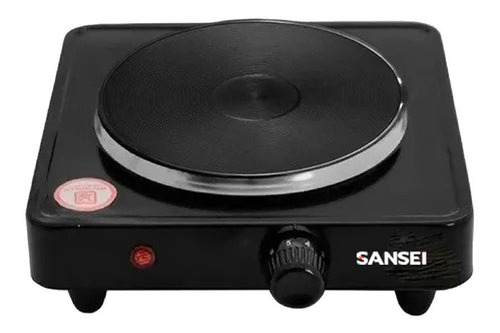 Imagen 2 de 3 de Anafe Eléctrico Sansei Ansn1cbn Negro 1000w