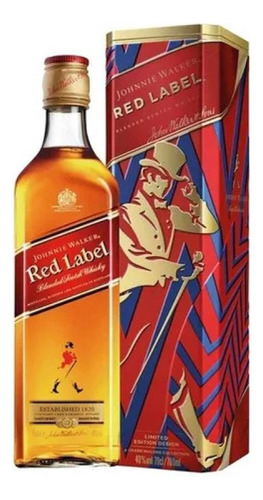 Whisky Johnny Walker Red Label 750 Ml Johnnie + Estuche Lata