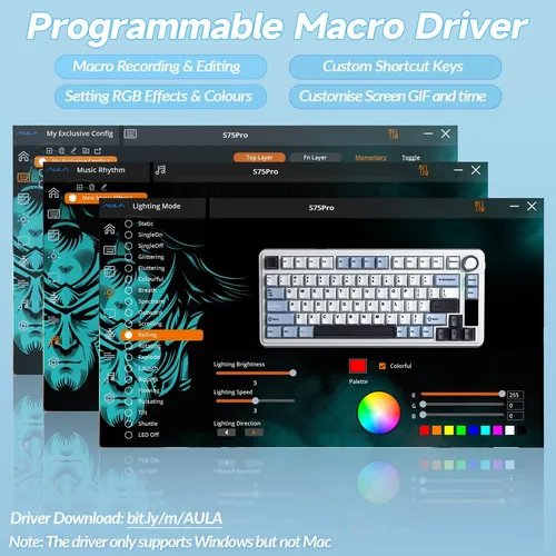 Aula Teclado S75 Pro Mecánico Inalámbrico Rgb Compacto | Cuotas