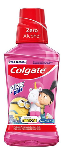 Enxaguante Bucal Plax Kids Zero Álcool Minions Sabor Tutti-frutti 250ml Colgate