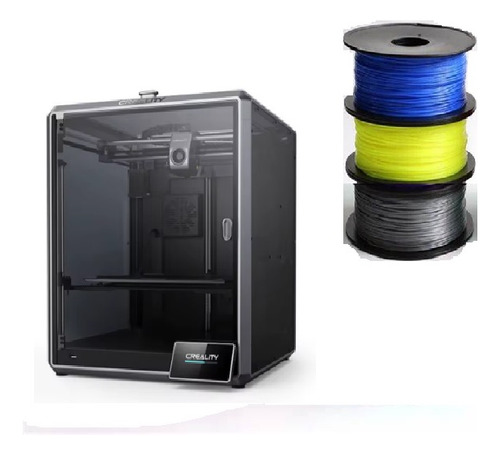 Combo Cr- K1 Max + 3 Filamentos (azul, Amarillo, Gris) Color Negro