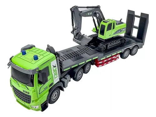 Camion Semi C/excavadora A Radio Control Carga Usb Tut Tutti