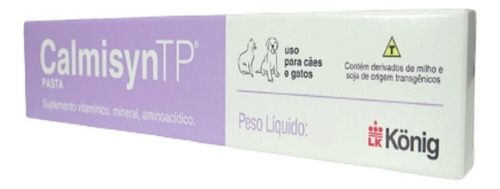 Suplemento Alimentar Calmisyn Tp Para Cães e Gatos 15g Konig