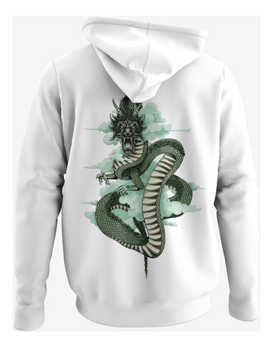 Canguro Hoodie Unisex Estampado Japanese Dragon