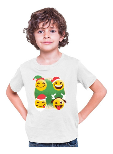 Playera Navidad - Niños - Emoji Navideño