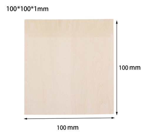 10 Uds. De Láminas De Madera Finas, Tablero 100mmx100mmx1mm