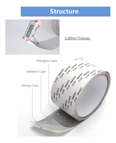 Kit De Reparación De Pantallas Para Ventanas, Cinta Adhesiva