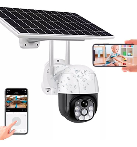 Camara Solar Ptz De Seguridad Wifi 360º Monitoreo En Vivo