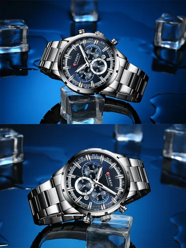 Reloj Curren 8355 Plateado / Azul Hombre