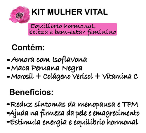 Kit Hormônios Em Dia 120 Caps 500mg Sem Sabor