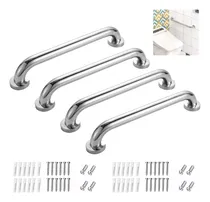 Comprar 4 Barras Agarradera De Seguridad Baño Apoyo Acero Inox 30cm