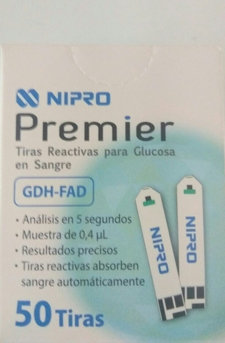 50 Tiras Reactivas P/ Glucosa En Sangre - Nipro Premier-