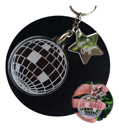 50 Llaveros Bola De Disco Boliche Cumpleaños Fiesta Souvenir