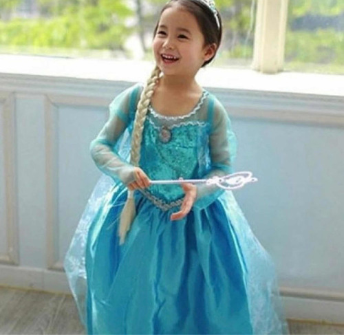 Disfraz Vestido  Elsa Frozen 