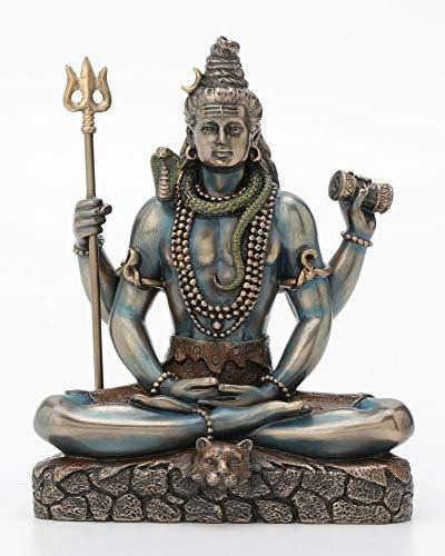 Diseño Veronese Lord Shiva En Lotus Pose Estatua Escultura -