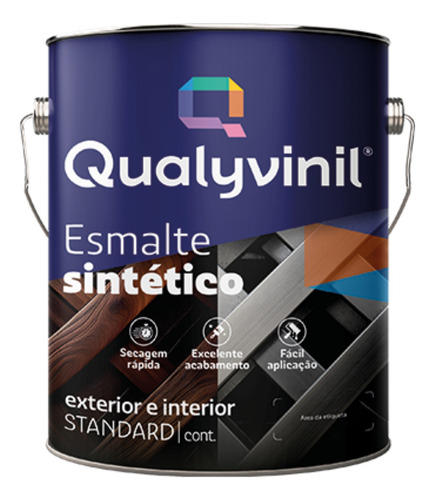 Tinta Esmalte Sintético 3,6l Qualyvinil Galão Branco Brilho