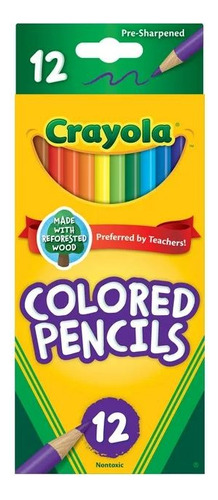 Colores Creyones De Maderas Crayola De 12 Colores 