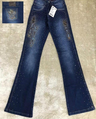 calça jeans feminina com strass