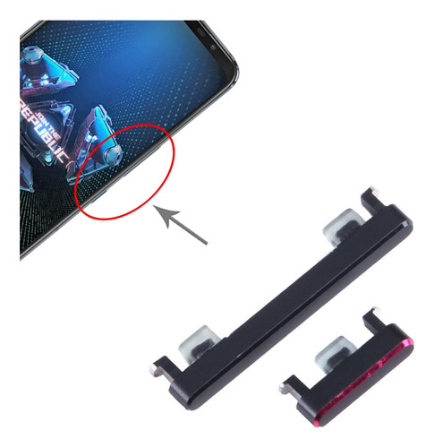 Rojo For Asus Rog Phone 5 Zs673ks Power + Botón De Control