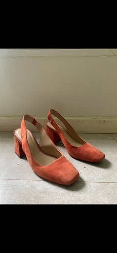 Arezzo Stiletto, Nella Gamuza Coral - Talle 35