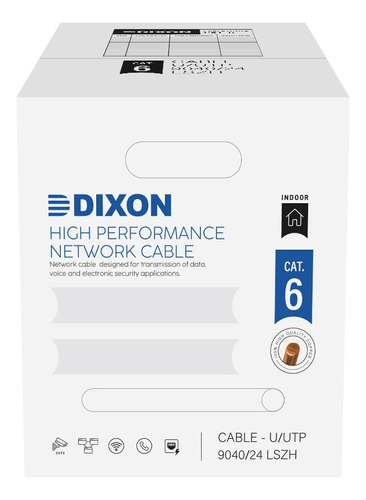 Dixon 9040/24 Lszh, Cable Utp Cat.6 305m Cobre Rollo 305m