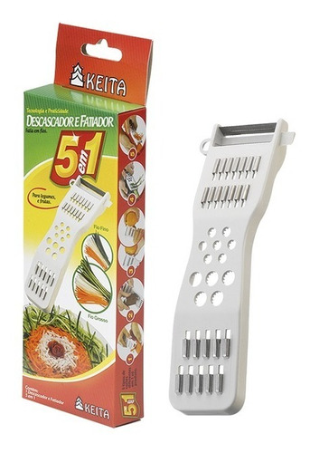 Descascador Ralador Fatiador 5 Em 1 Manual Espaguete Legumes