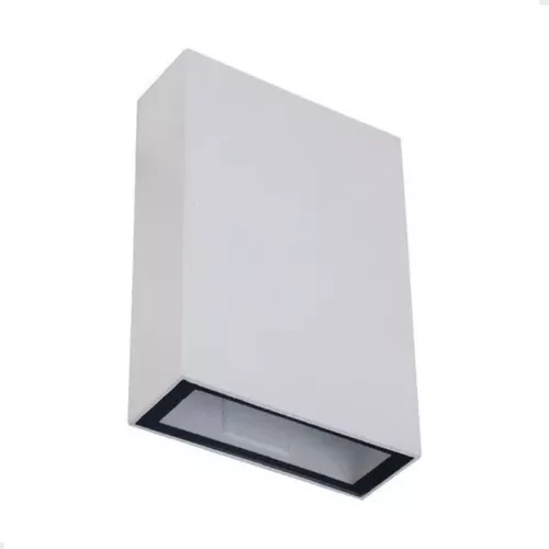 Arandela Externa Slim 2 Fachos Luminária Parede Interna Comum 12 x 12 x 4  cm - Grupo Mega Forte 