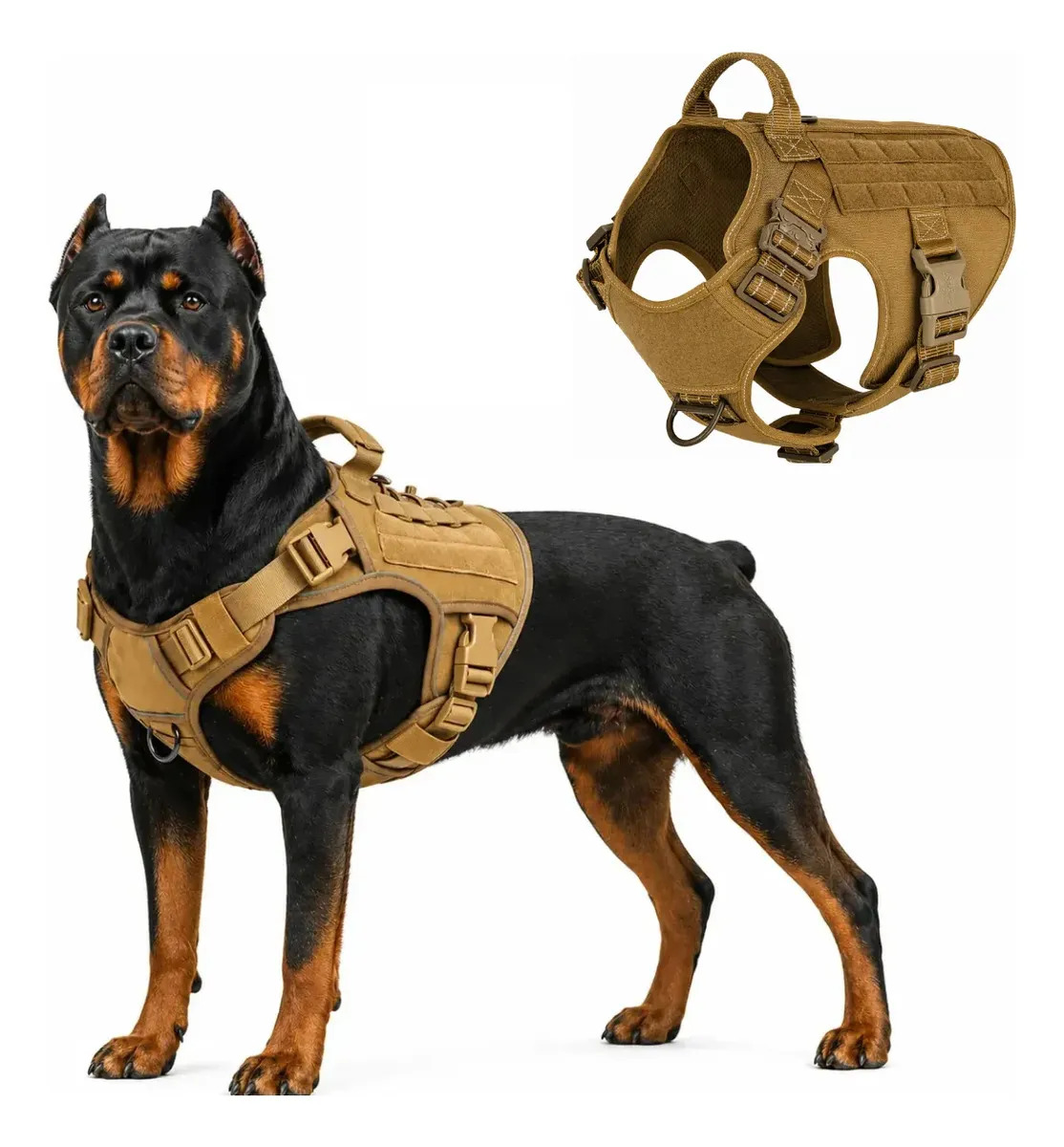 Arnes Para Perro- Pechera Pretal Antitirones Reforzado Amarillo M Pretal Amarillo