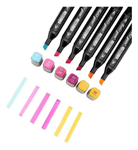 Kit De Estojo Caneta Permanente Ponta Dupla 48 Cores