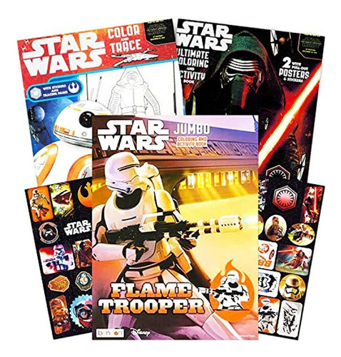 Star Wars Juego De Libros Para Colorear Con Pegatinas Y Póst