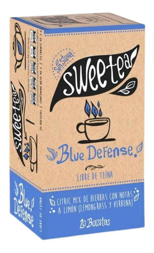 Te Blue Defense Sin Stevia Sweetea 20 Bolsas
