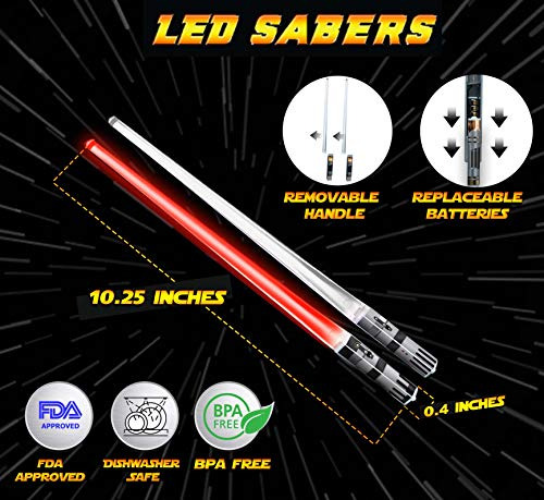 Los Palillos Lightsaber Se Iluminan, Luz Led Brillante Saber