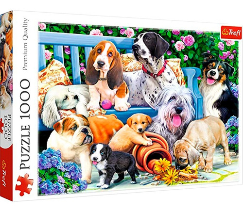 Rompecabezas Puzzle 1000 Pzas Trefl Dogs In The Garden 10556