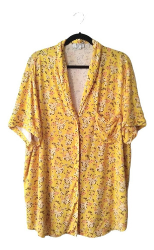 Top Pijama Amarillo Con Flores Loft Talla Xxl