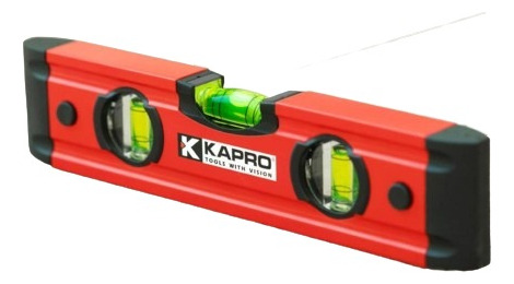 Nivel De Torpedo Aluminio Resistente A Golpes Color Rojo