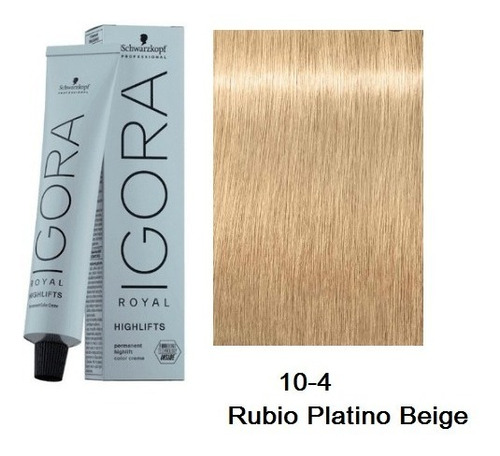 Tinte Igora 10-4 Rubio Platino Beige