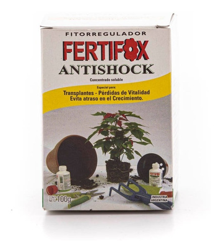 Fertifox Antishock Fitorregulador Trasplantes Esquejes 100gr