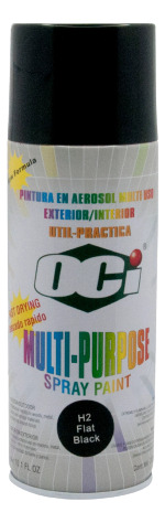 Pintura Spray Multi Uso Negro Mate Para Alta Temperatur _